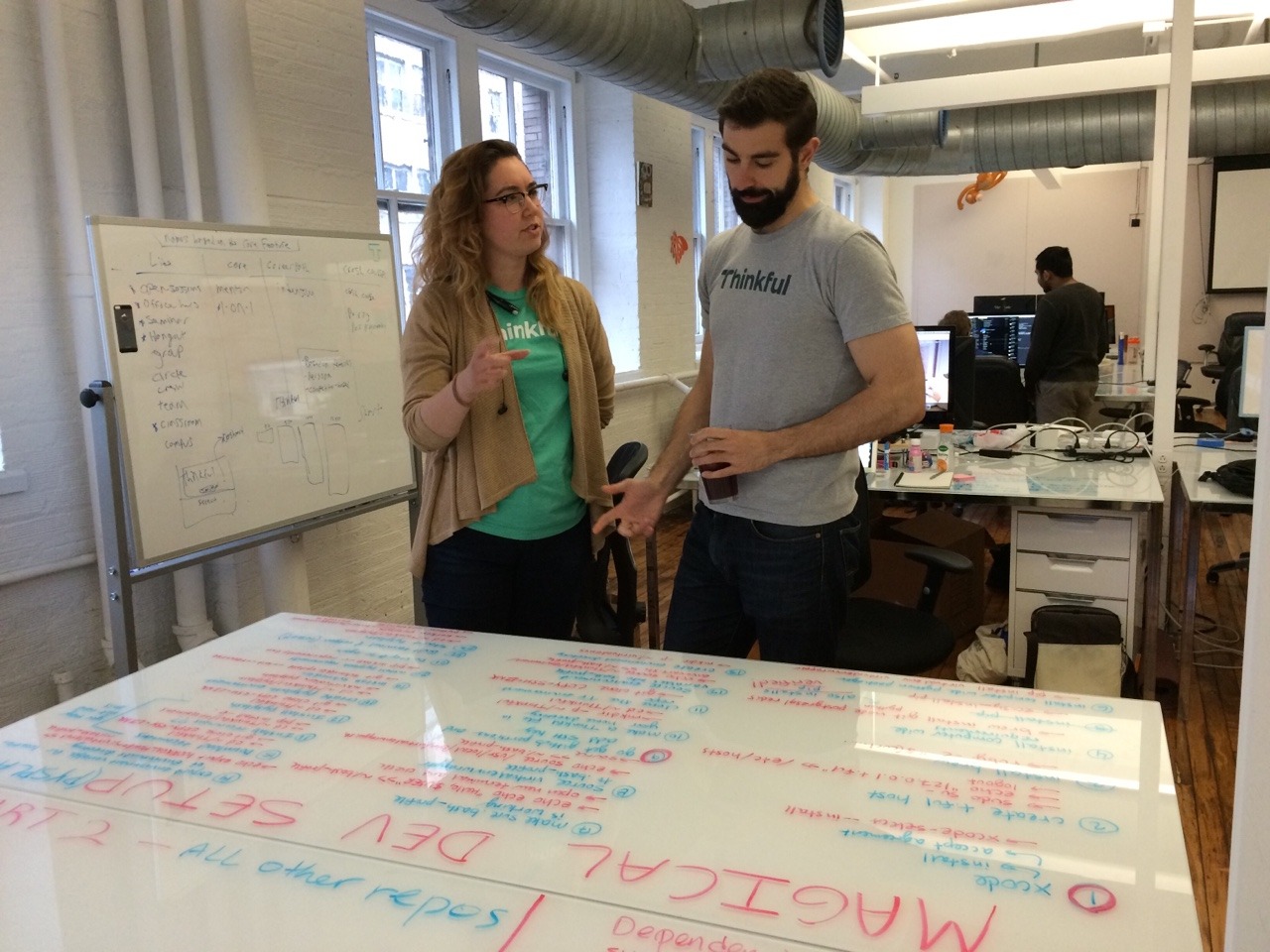 The Thinkful team at work in the company's Dumbo HQ.