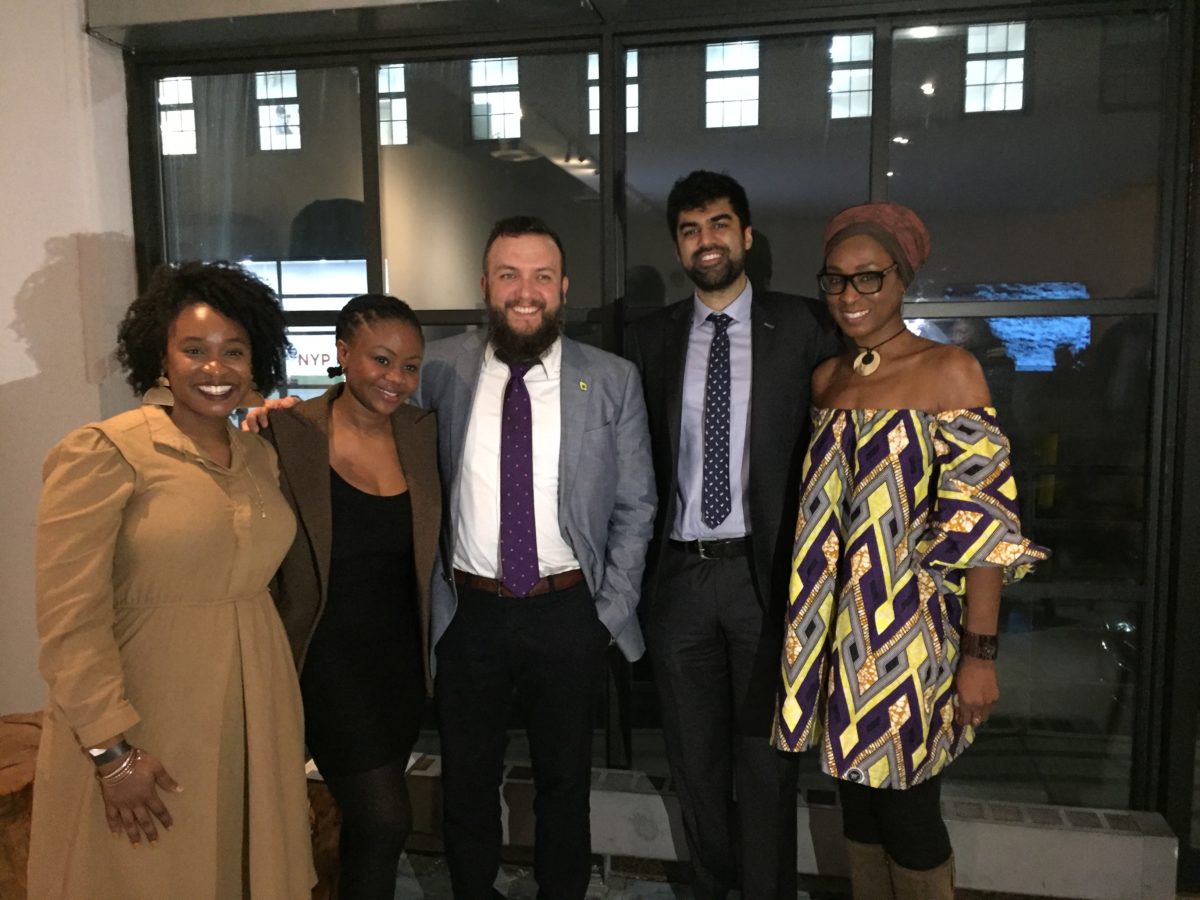 Creative to Founder presenters, left to right: Tulani Foy, Hope Olaidé Wilson, David Bizzaro, Guru Singh and Adetoro Makinde.