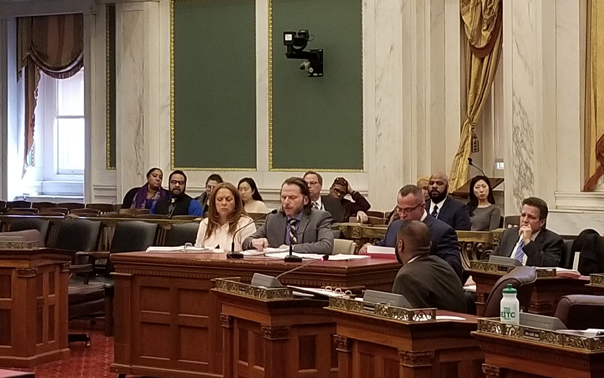 A look inside City council's main hall.