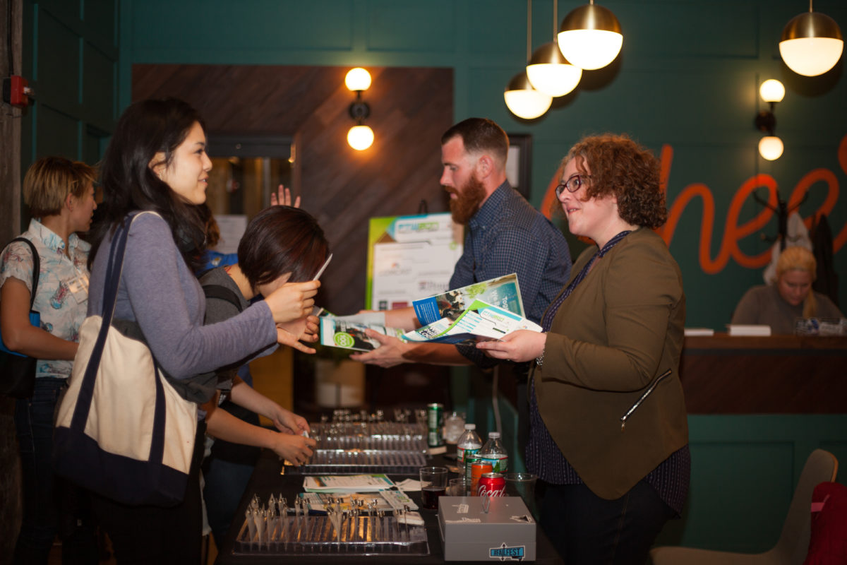 Attendee check-in at Philly Tech Week 2017.