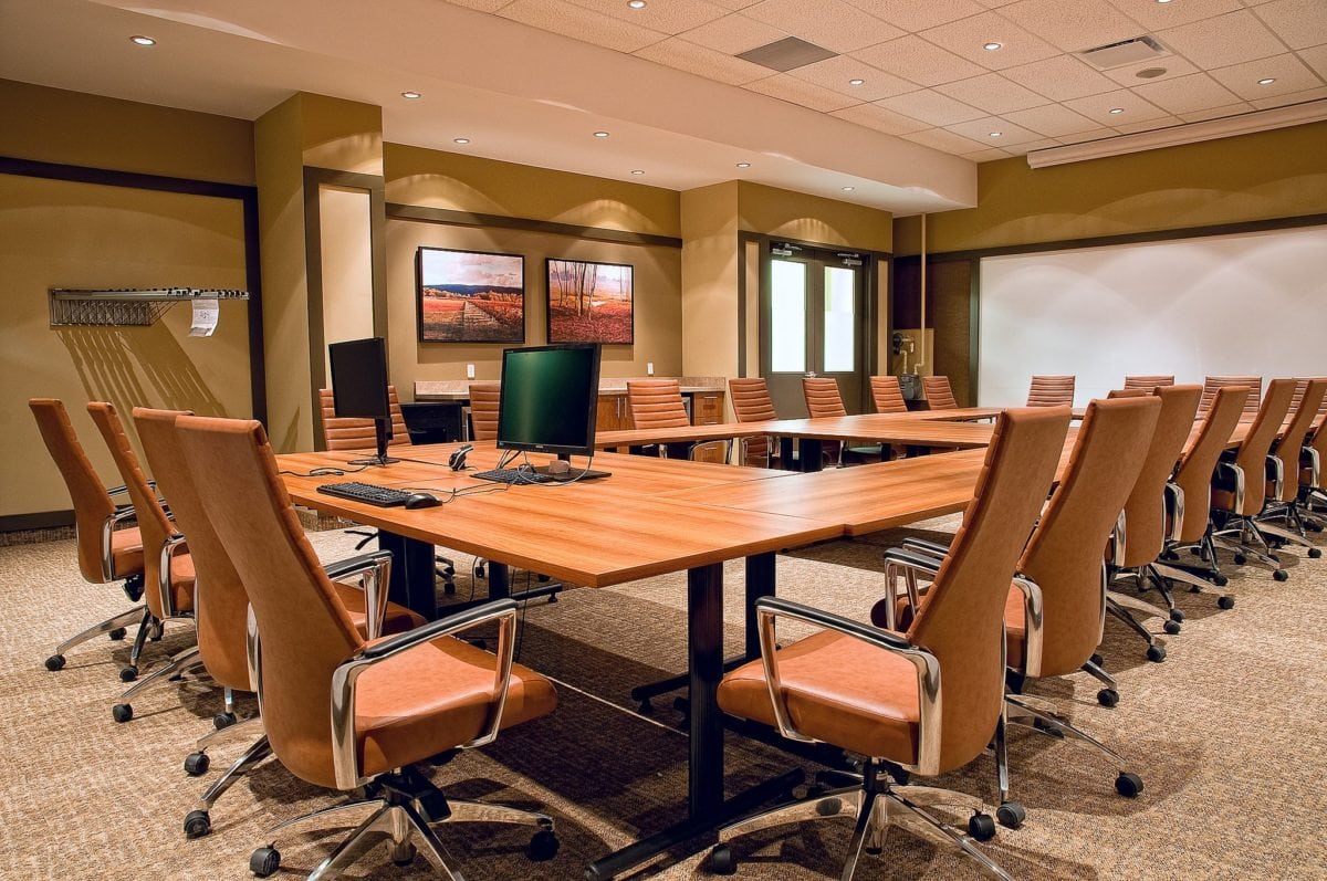 An empty boardroom