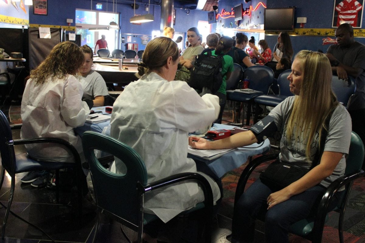 An American Red Cross Blood drive.