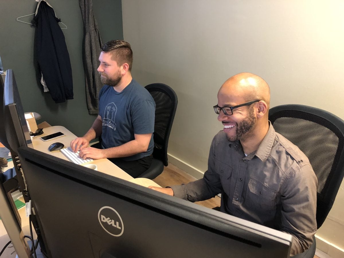 Two software developers.