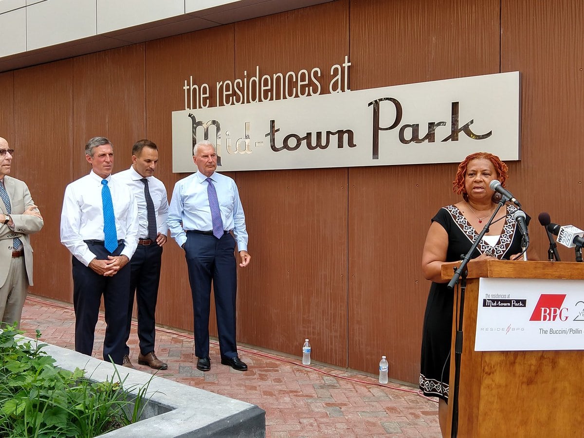 Wilmington City Council President Hanifa Shabazz speaks at the site's opening.