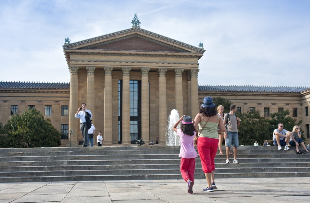 An exterior shot of The Philadelphia Museum of Art.