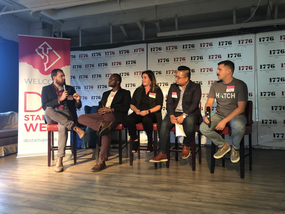 Professional people on a stage