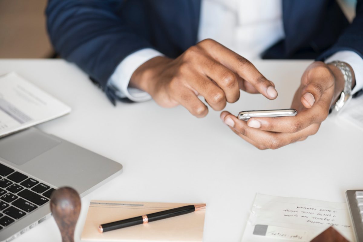 A man holding a phone