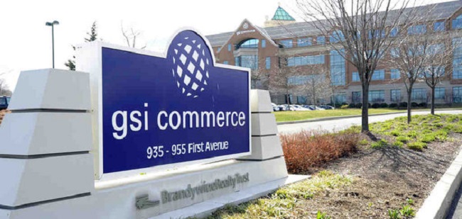 Signage outside an office park that reads "GSI commerce"