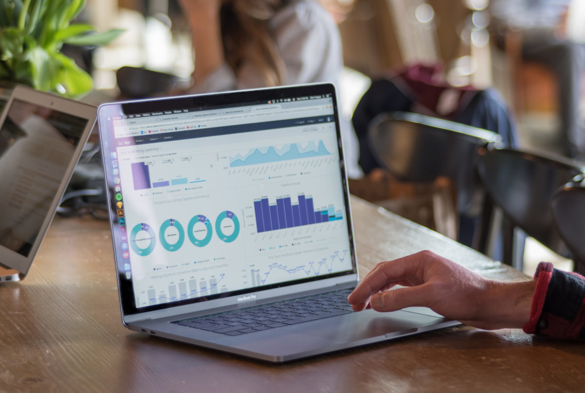 A laptop showing Lookers data dashboard