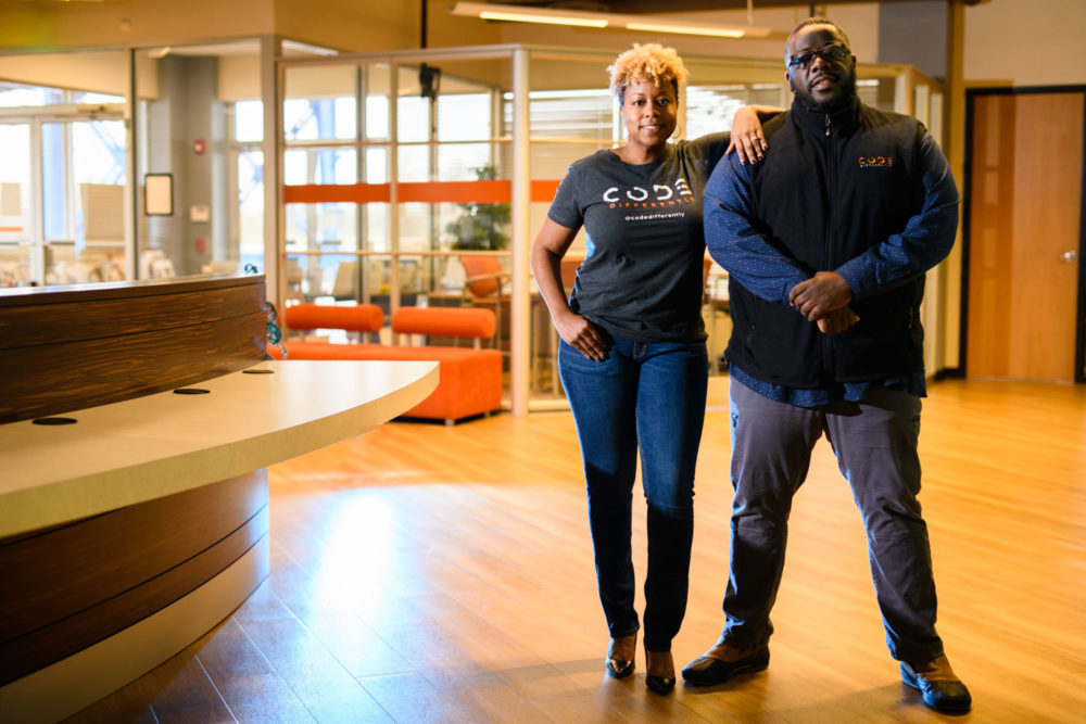 Stephanie Eldridge and Tariq Hook, cofounders of Code Differently