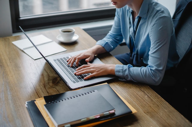 Employee working at a desk