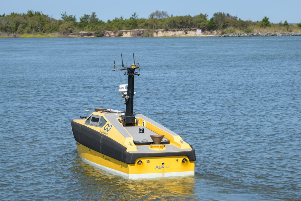 One of University of Delawares Ocean Infinity ASVs, on a sunnier day