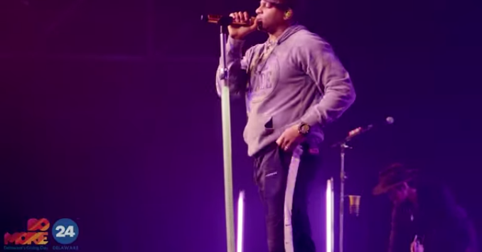Jimmie Allen performing on stage