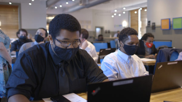 Students at the Tech Impact Opportunity Center in Wilmington