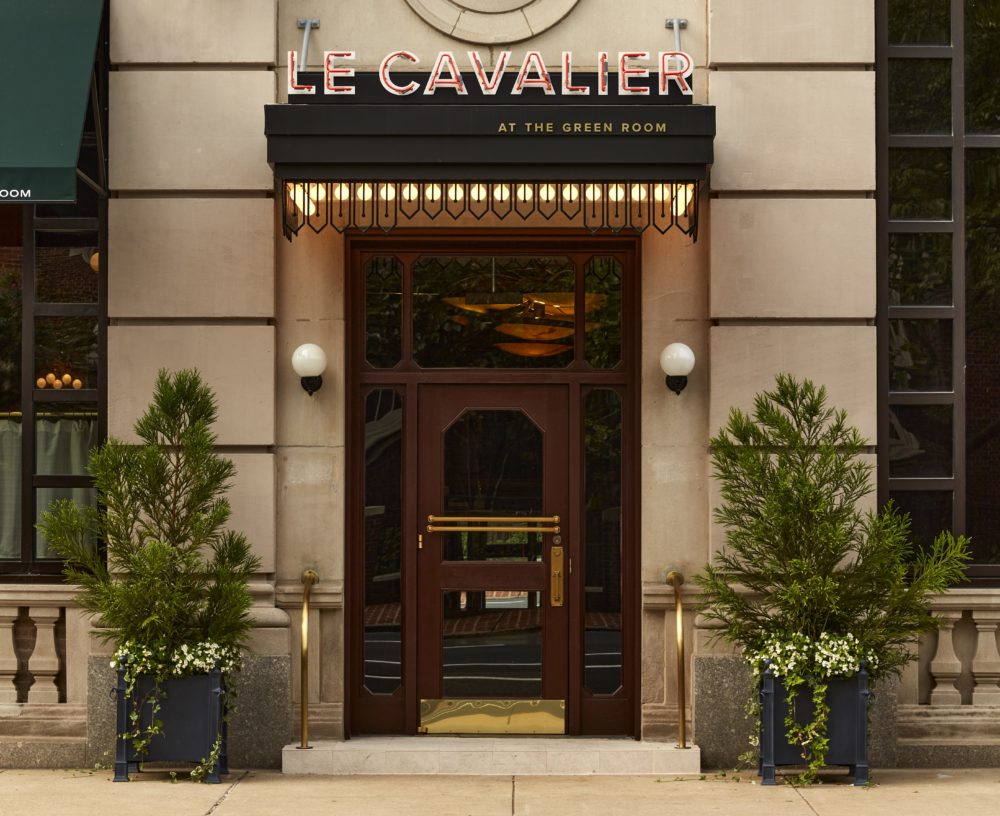 The front door at Le Cavalier