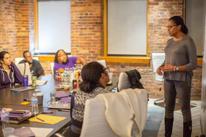 Inside a session for a previous Hutch cohort.