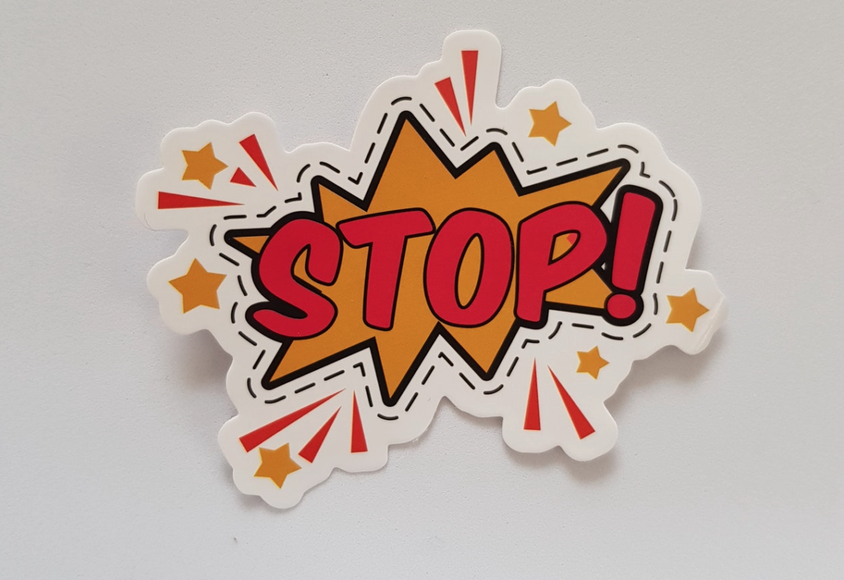 STOP sticker