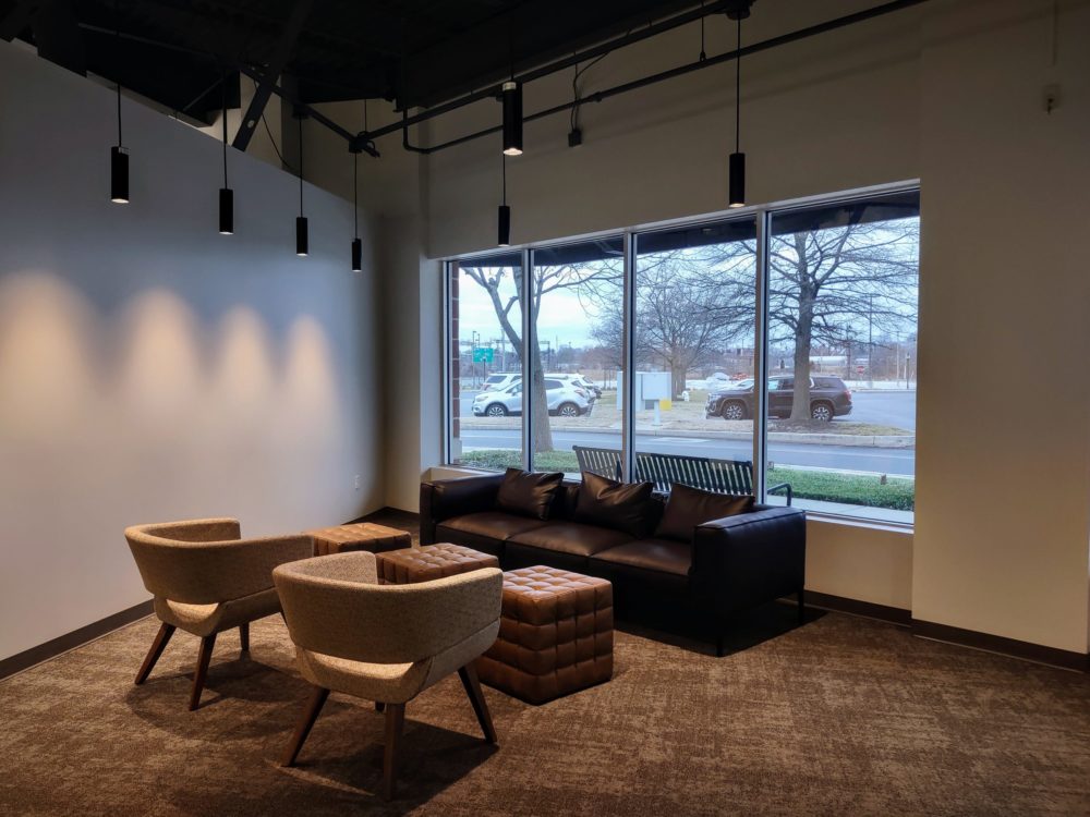 Carvertise front waiting area.