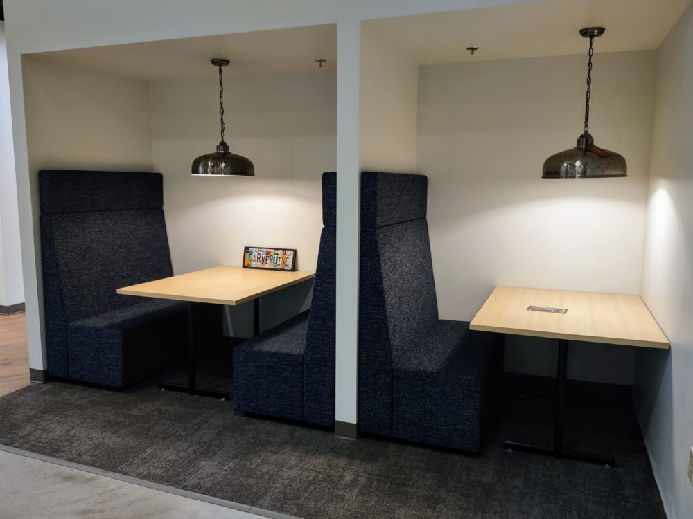 Carvertise booths for one-on-one meetings.