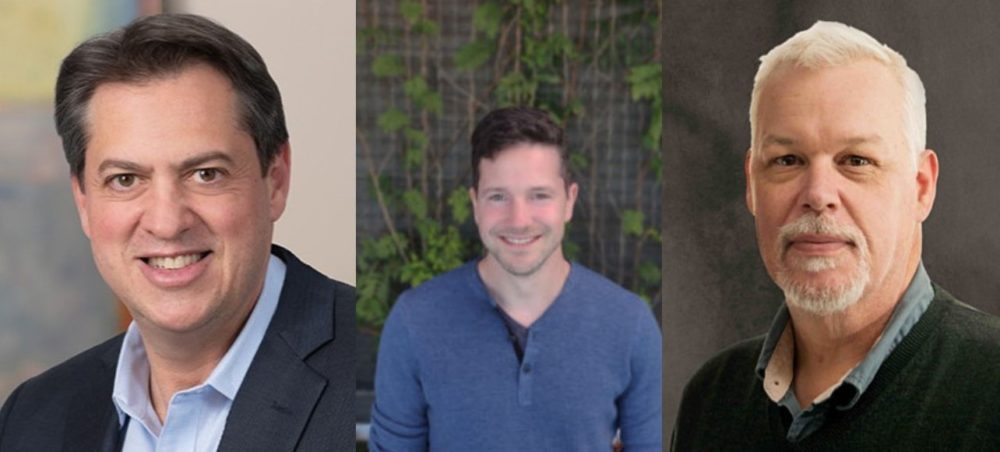 A graphic featuring headshots of Anthony Millin, Jeremiah Lowin and Nigel Houghton
