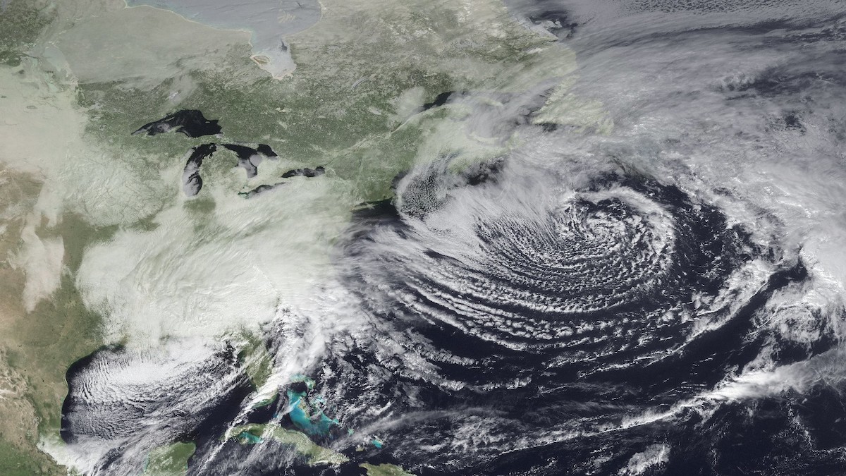 Nasa satellite image of hurricane katrina.