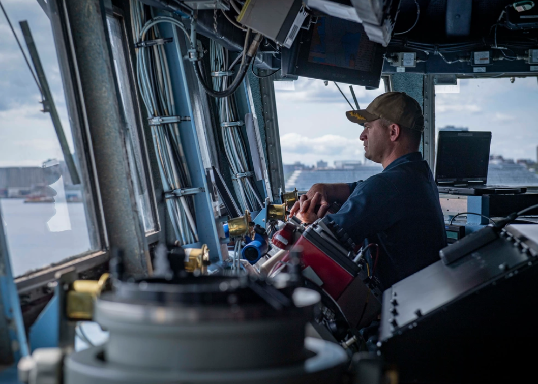 Joel Uzarski in a ship