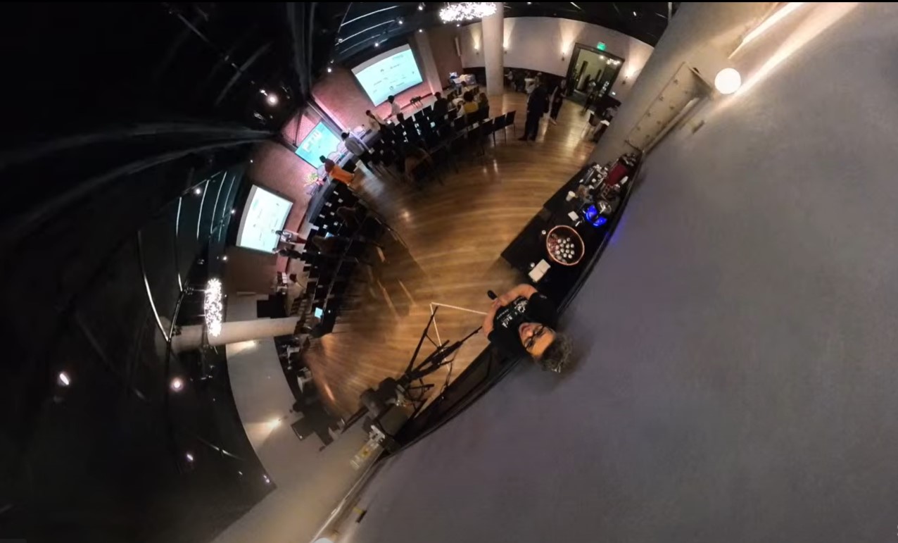 A 360 camera view of a room