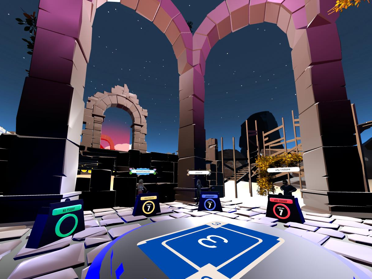 A screenshot of a VR card game