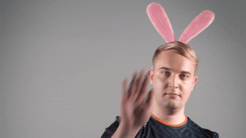 Man in bunny ears