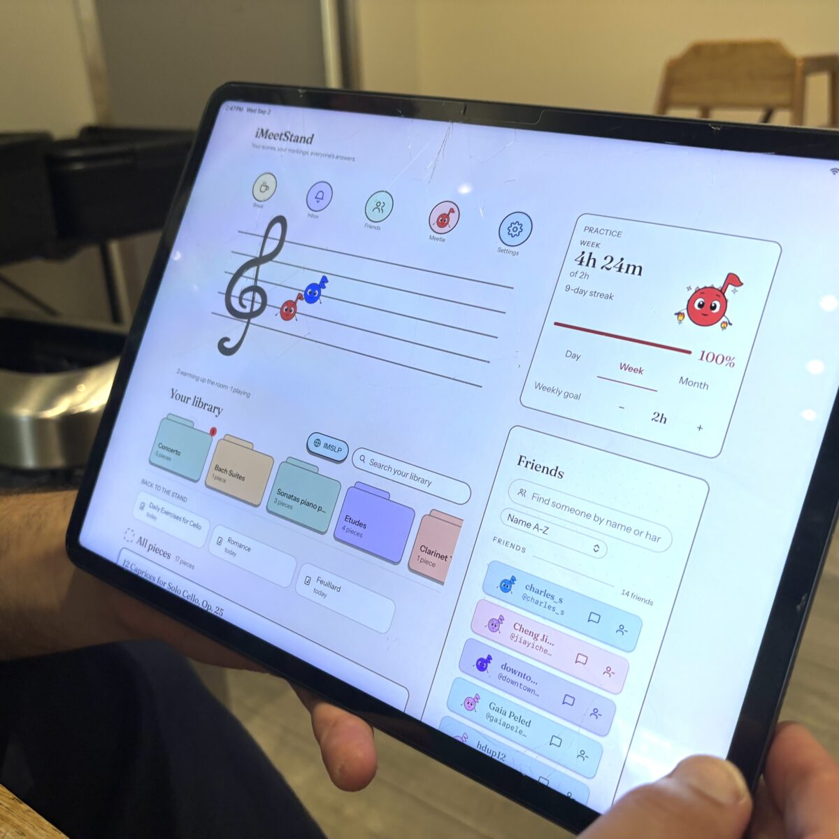 A new app aims to connect classical musicians during practice breaks